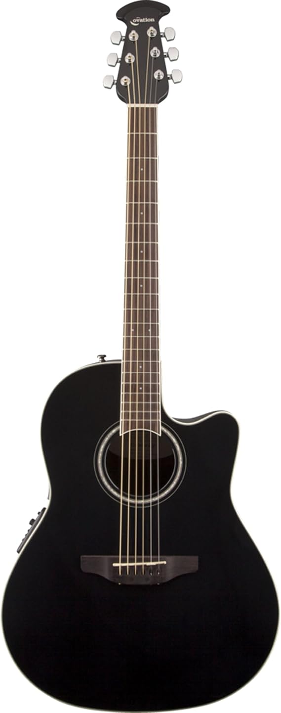 Ovation CS24-5 Celebrity Standard Mid-Depth Cutaway,Acoustic-Electric Guitar, Black