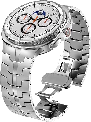 WINGLE Titanium Band for Galaxy Watch 88 ClassicUltra Bands 47mm 20252024 Men Armor Rugged Metal Band Classy Casual Business Samsung Galaxy Watch8 Galaxy Watch Ultra Bands Butterfly Folding Clasp