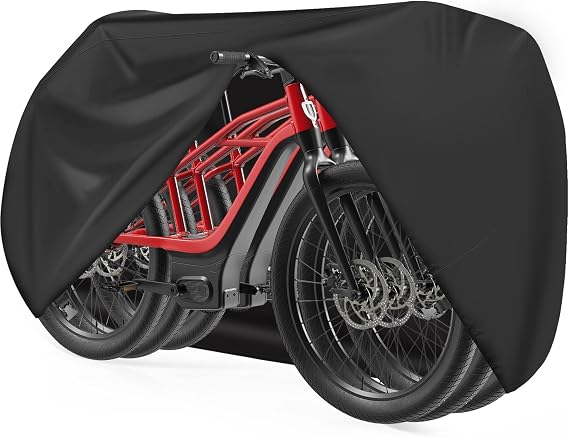 Zettum Bike Cover for 3 Bikes - 600D Bike Covers Outdoor Storage Waterproof & Heavy Duty, Large Bicycle Cover for 3 eBike, Road Bike, Mountain Bike, Hybrid Bike, Beach Cruiser Bike, Scooter and More