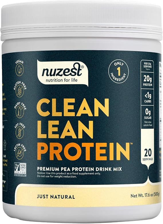 Nuzest Clean Lean Protein - Vegan Pea Protein Powder Unflavored 1.1 lb