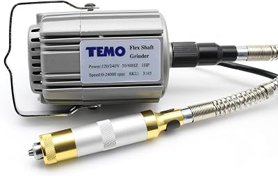 TEMO Heavy Duty Grinder Polishing Rotary Tool with Foot Pedal and Flexible Shaft, 532 inch chuck