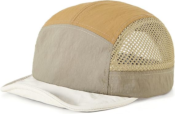 Short Brim Baseball Cap Mens and Womens Sun Hat Breathable Trucker Hat Adjustable Outdoors Dad Cap