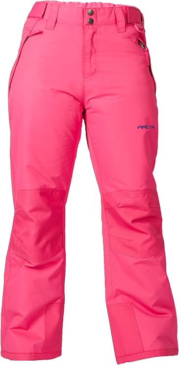 Arctix Kids Snow Pants with Reinforced Knees and Seat, Fuchsia, Large Husky | Snow pants with reinforced knees & seat for kids' winter play; Fuchsia, Large Husky