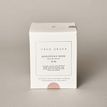 True Grace Moroccan Rose Classic Candle-Floral Luxury Scent, Natural Wax, 40hr Burn (190g)