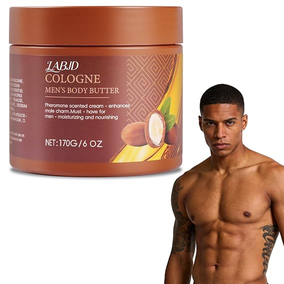 Body Butter for Men, Cologne Pheromone Scented Body Butter for Men, Hydrates and moisturizes to enhance attractiveness (1 Pack)