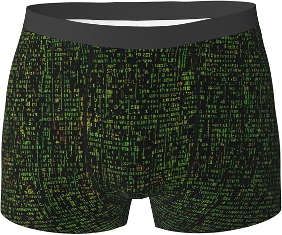 Men's Funny Boxer Briefs Mathematical Formula Print 3D Cut Boxer Briefs for Men Black S