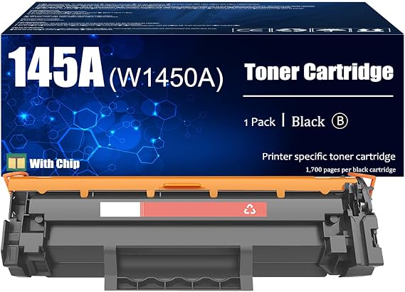 Replacement 145A Toner Cartridges Compatible for HP 145A W1450A 145X W1450A Toner Cartridge Work for HP Laserjet Pro MFP 33103fdw 3103fdn 3003dw 3003dn Printers