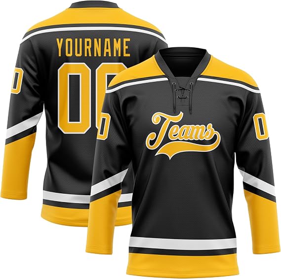 Custom Men Women Youth Hockey Jersey Team Uniform Stitched Printed Personalized Lace-up Neck Ice Hockey Training Shirts