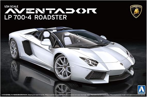Qingdao Cultural Materials Company 1/24 Supercar Series No.12 Lamborghini Aventador Roadster Pla Model