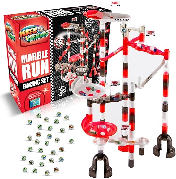 Marble Genius Marble Run Racing Set, 200 Pieces, STEM Toy