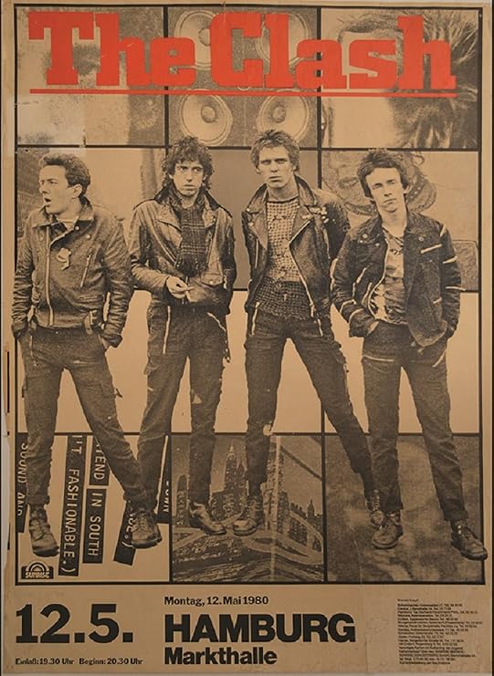 City Rockers Punk Rock Music The Clash Gig Band Flyer Concert Canvas Art Print