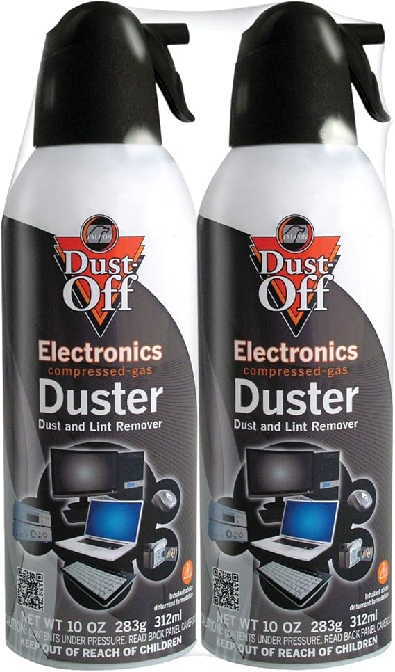 Dust-Off Compressed Gas Dusters, 10 Oz, Pack of 2