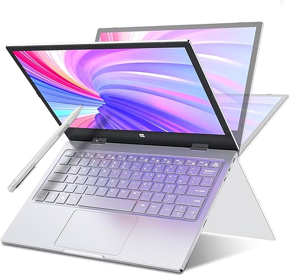 2 in 1 Laptop, Windows 10 Home Tablet,Ram 8GB ROM 256GB SSD,11.6 inch Touch Screen,Processor Celeron N4120, Metal Body, WiFi and Bluetooth- Silver, T1168256S