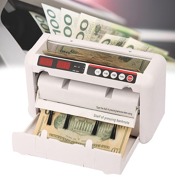 Money Counting Machine with Counterfeit Detection, Banknote Sorting for Shops, Banks and Restaurants