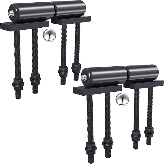 2 Pack Barrel Hinges, Trailer Gate Hinge, Heavy Duty Weld On Hinges, 7 Inches, 900lbs Capacity for Swing Door, with Welded Screws, for Swing Door Trailer Ramp Gate etc.