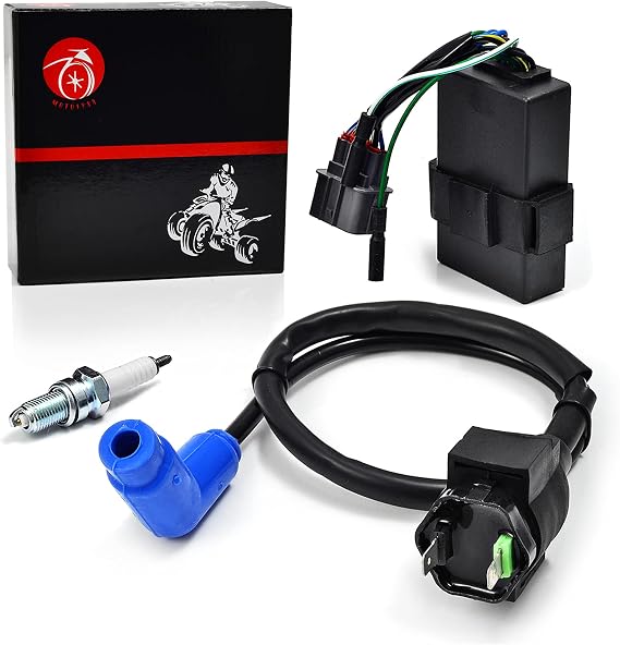 MOTO1988 Ignition Coil and igniter CDI Box Spark Plug Compatible with Honda 350 TRX Rancher 350 TRX350 FE/FM/TE/TM 2x4 4x4 2000-2005 OEM 30410-HN5-671