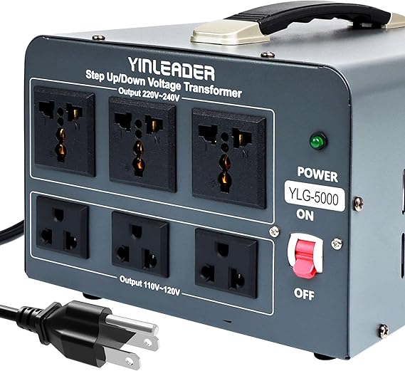 Yinleader 5000 Step Up/Down Transformer Converter 110/120Volt-220/240Volt