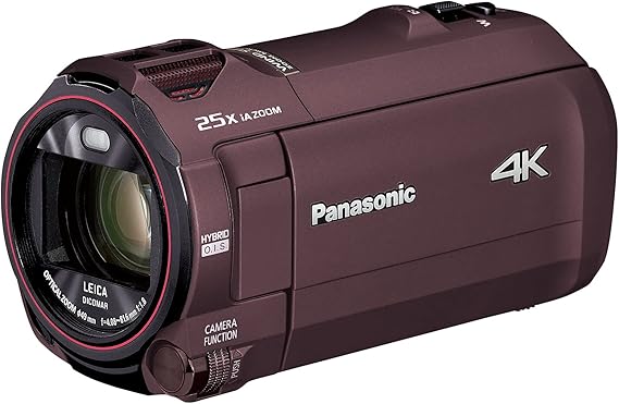 Panasonic HC-VX992MS-T 4K Camcorder, 64GB, 20x Optical Zoom, Cocoa Brown