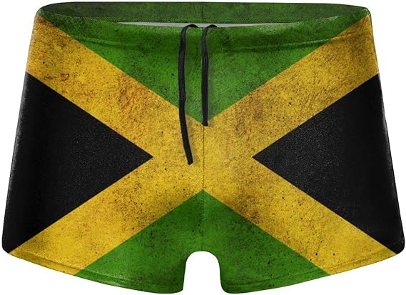Men'S Moroccan Flag Swimwear Boxer Briefs Swim Trunk Triangle Thong Bikini Swimsuit