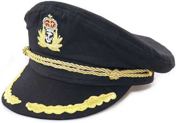 Ibeauti Unisex Adult Adjustable Captain Costume Admiral Hat Cosplay Sailor Cap
