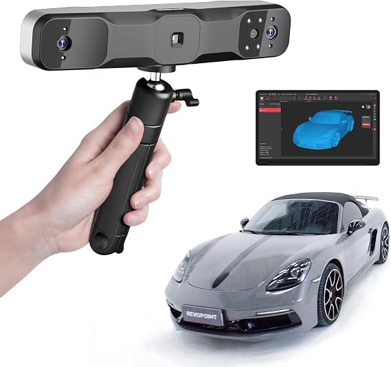 Revopoint Range 2 3D Scanner for 3D Printing, Large Objects | 0.1 mm, For Body, 16 FPS, Handheld Outdoor Scanning, Support Win/Android/iOS/macOS