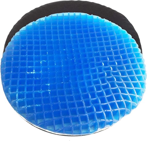 Tektrum Orthopedic Elastic Firm Swivel Gel Seat Cushion Rotatory Chair Pad | 360 Degree Rotation for Home, Office, Chair, Car - Relief for Sweaty Bottom, Hip Pain Portable, Comfortable (19036)