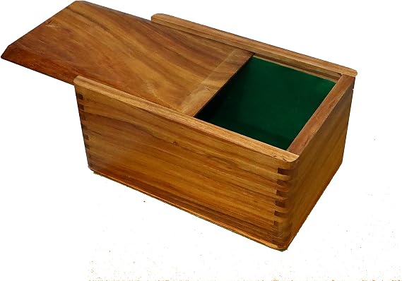 Chess Pieces Wooden Storage box Upto 4" Chessmen | Solid Golden Rosewood Storage Box For Professional Chess Pieces