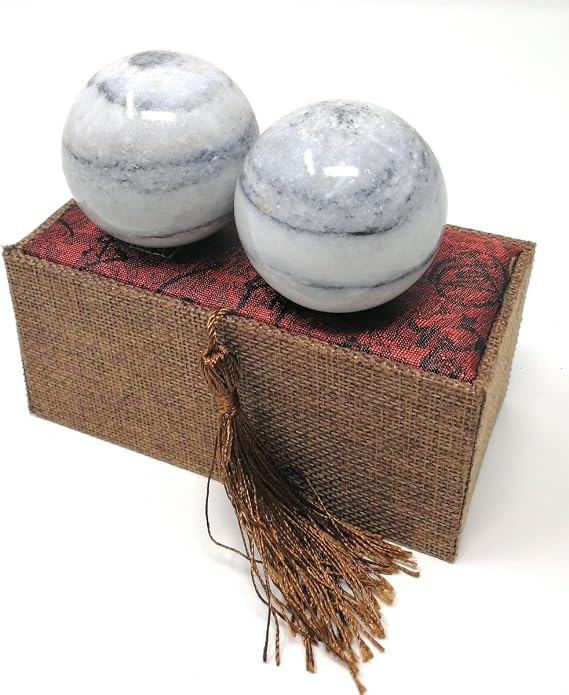 Galaxy Pattern Marble Stone Chinese Healthy Exercise Massage Baoding Balls