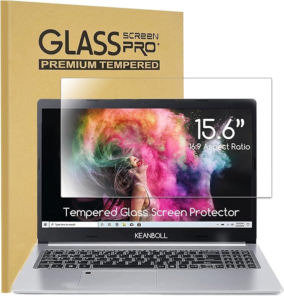 15.6" Laptop Screen Protector Tempered Glass for 15.6" HP/Dell/ASUS/Sony/Samsung/Lenovo/Acer/MSI/LG/Razer Blade 15.6" 16:9 Laptop, 9H Hardness, Anti Fingerprint, Bubble Free