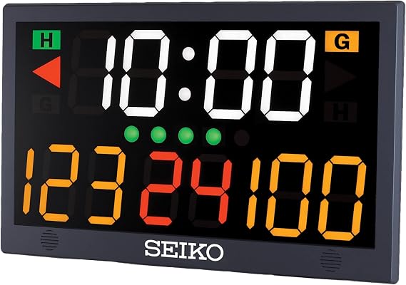 Ultrak Seiko KT-601 Multi-Function LED Scoreboard Portable Tabletop Digital Scoreboard with Game Timer, Remote Control, Countdown & Pacer Modes for Basketball, Volleyball, Tennis & Indoor Sports