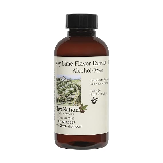 OliveNation Keylime Flavor Extract, TTB Approved Formula from Natural Flavors for Brewing & Baking, Sugar Free, Non-GMO, Gluten Free, Vegan- 5 Gallon