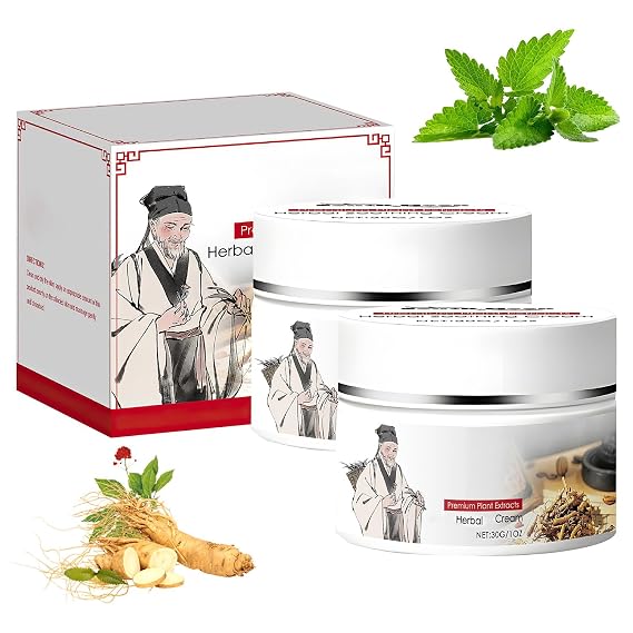 2 Pcs Herbal Body Care Cream,Natural Herbal Soothing Cream Relieves Dry and Tight Skin, Rich in Menthol, Calendula & Dendrobium for All Skin Types