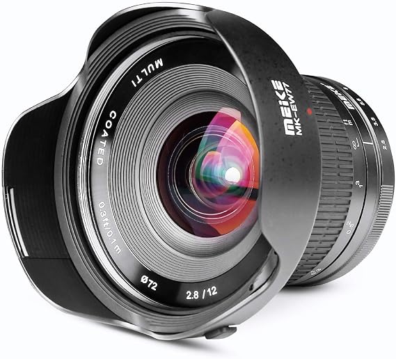 Meike 12mm f2.8 Ultra Wide Angle Fixed Lens with Removeable Hood for Fujifilm Mirrorless Camera with APS-C Such as X-T1 X-T2 X-T3 X-T4 X-T20 X-T10 X-T30 X-T100 X-T200 X-Pro2 X-E3 X-Pro3 X-A X-E1 | Manual Focus, Work with X-T1 X-T2 X-T3 X-T4 X-T20 X-T10 X-T30 X-T100 X-T200 X-Pro2 X-E3 X-Pro3 X-A X-E1