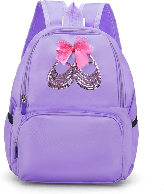Cute Ballet Dance Backpack,Ballerina Bag for Dance,Tutu Dress Dance Bag can be used as a birthday gift (Purple)