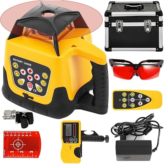 Rotary Laser Level - Self-Leveling Cross Line Automatic Laser Level for Vertical and Horizontal Applications
