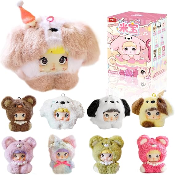 Blind Box Baby Series Plush - 3 Expressions Adorable Mystery Plush Toys for Collectors - 3.74IN Random Surprise Doll with Unique Designs, 1PCS (1 of 10 Possible Styles)