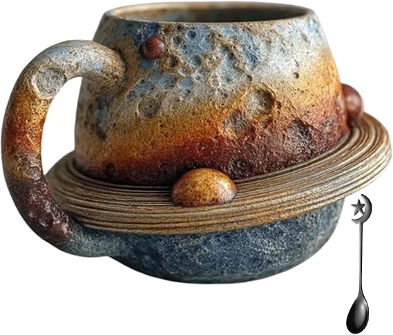 Planetary Mug Collection | Space | Themed Coffee Cups For Astronomy Lovers | Embark On Cosmic Journey With Our Solar System Planet Mugs Set (Saturn)