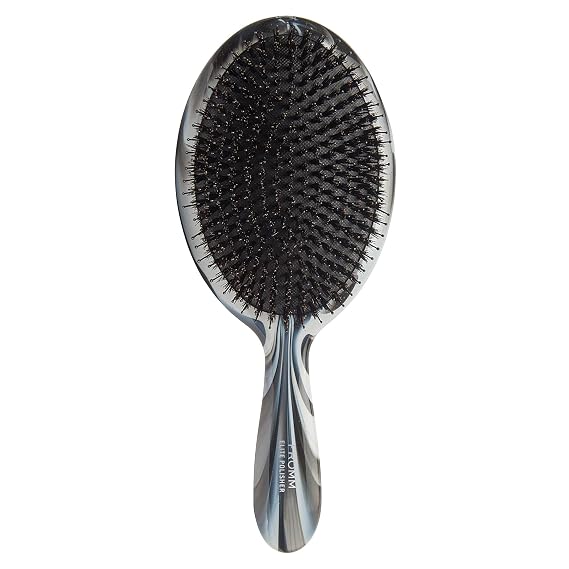 Fromm Professional Elite Polisher Ceramic x Ionic Luxurious Shine Boar Bristle Brush | Gentle Hair Detangler & Massage Brush Smooths Frizz & Flyaways for Medium to Thick Curly Hair