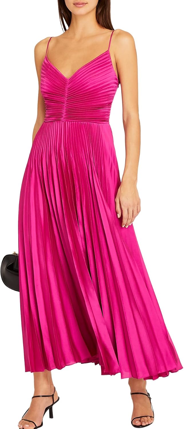Club Monaco Womens Midi Pleated Dress