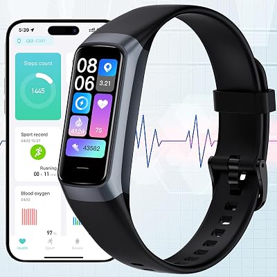 Fitness Tracker Watch, Smart Watch with Blood Pressure Heart Rate Sleep IP67 Waterproof Health Watches Fitness Activity Tracker Step Calorie Counter Pedometer Watches for Android iOS Phone Men Women