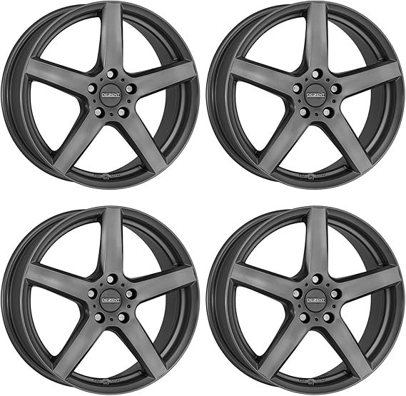 4x Dezent alloy rims TY graphite 7.0Jx16 ET40 5x114.3 compatible with Fiat Sedici