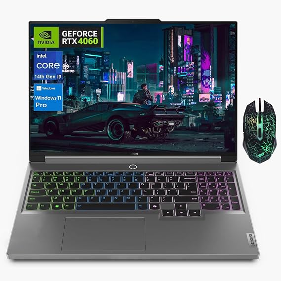 Lenovo Legion 5i, 16" 165Hz Gaming Laptop, GeForce RTX 4060(TGP 140W), Intel 24-Core i9-14900HX, 32GB DDR5 RAM, 2TB SSD, RGB Backlit KB, WiFi 6E, Mouse, Windows 11 Pro