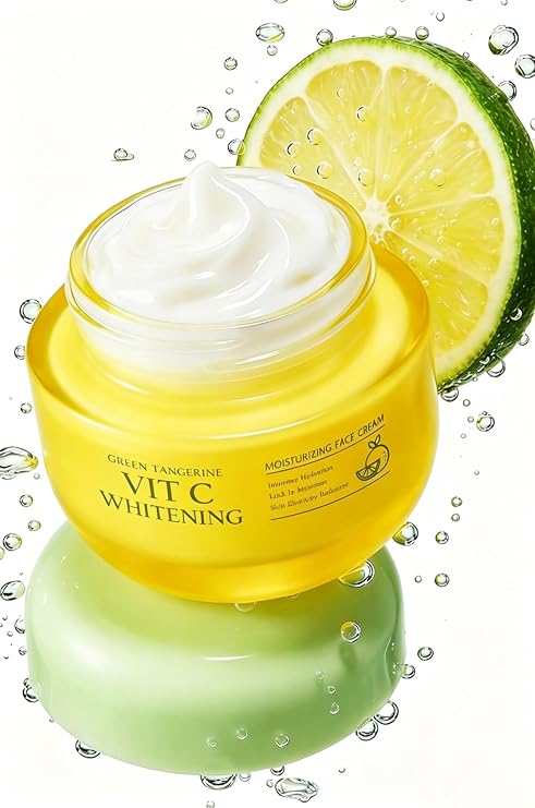 For Green Tangerine Vitamin C Moisturizing Face Cream Lotion,Moisturizing Hydrating Facial Creams,Face Moisturizers,Facial Skin Care Cream,Soothing Skin Brighten skin tone 50g 1.76 OZ