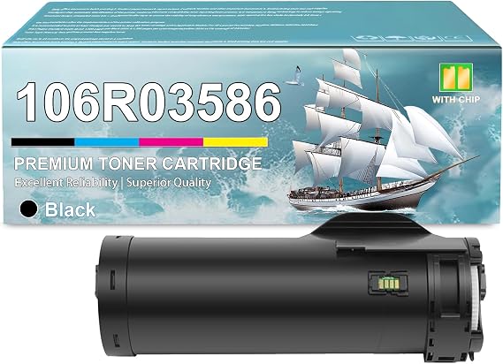 106R03586 Toner Cartridge Compatible for Xerox 106R03586 Black Toner Replacement Cartridges, High Yield with Chip, Work for Xerox VersaLink B400 B405 Printers, 1 Pack(24,600 Pages)