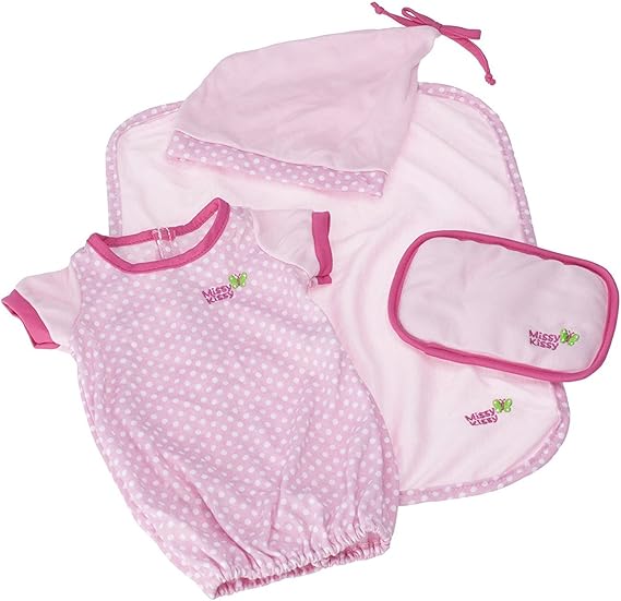 JC Toys Baby Doll Washable and Reusable Eco Diapers 4 Pack Fits Dolls 14 to 18 inch in Pink/White/Grey