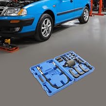 Diesel Injector Puller Set, Pneumatic Removal Tool, Hammer, Hose, 3 Hooks, 19 Adapters for Injectors, Portable Case, Mechanic Tool