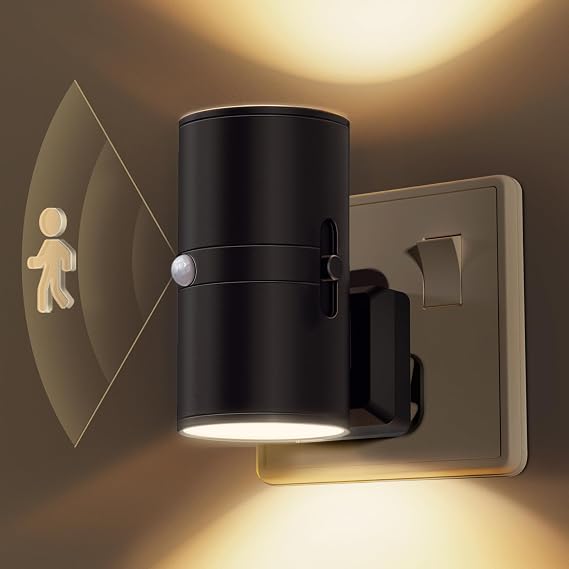 LOHAS-LED Motion Sensor Night Light Plug in, 1 Pack, Motion Activated Night | Light, 0-100LM Dimmable, 3000K Warm White, Motion Sensor Light Indoor for Bathroom Stairway Hallway Bedroom Kids Elderly