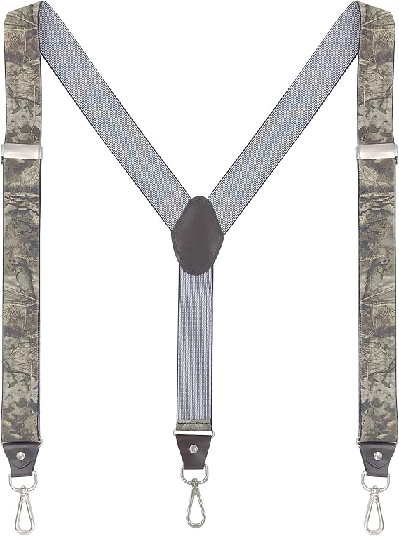 Braces for Men Trousers with 3 Swivel Hooks Heavy Duty Adjustable Suspenders One Size for Jeans