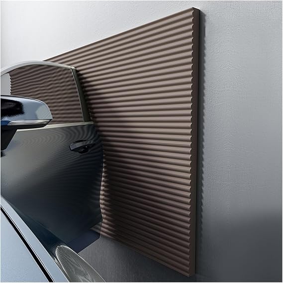 XPLKQXE Garage Wall Protector, Proof Corners Edges Safety Bumper, Furniture Guards, Soft Extra-Wide Foam Padding Fireplace Table Stair Parking Garages Warehouses (Color : Brown, Size : 6.5ft/2m)