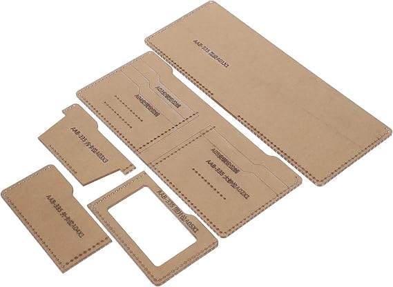 Jeanoko Acrylic Template Leather Short Wallet Purse Pattern Set Accessory Hand Craft DIY Tools for Short Wallet